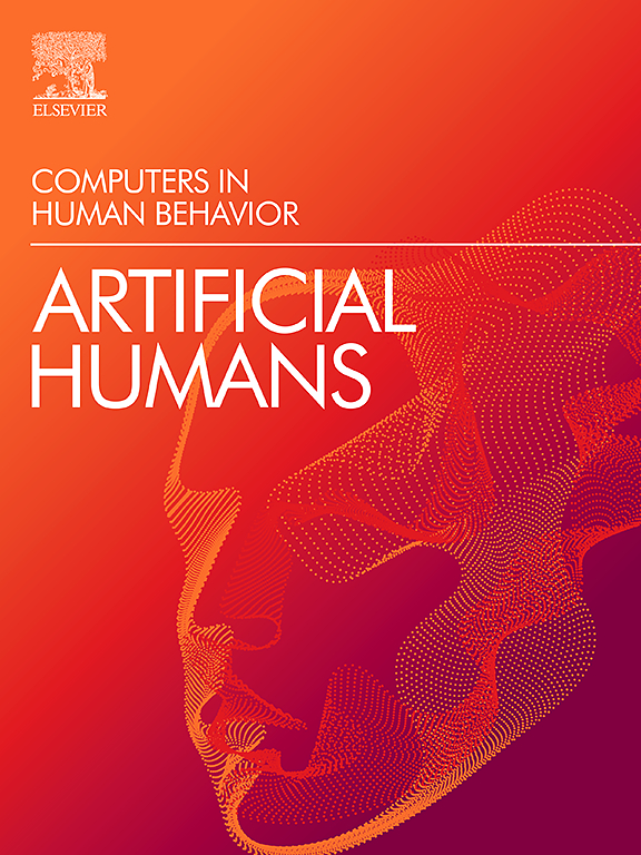 Go to journal home page - Computers in Human Behavior: Artificial Humans